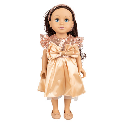 Fashion doll - Golden sparkly dress