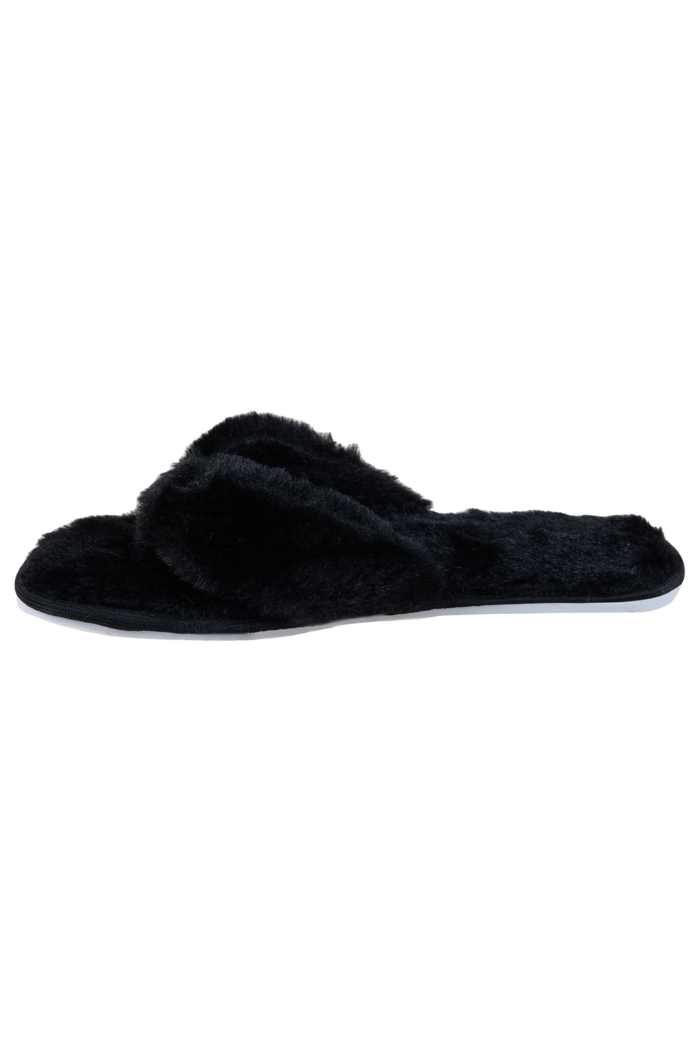 Slippers fur flip-flops black black | WOMEN \ Slippers | Filippo