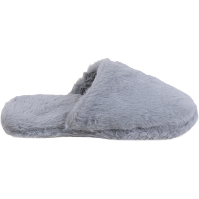 Faux fur open back slippers