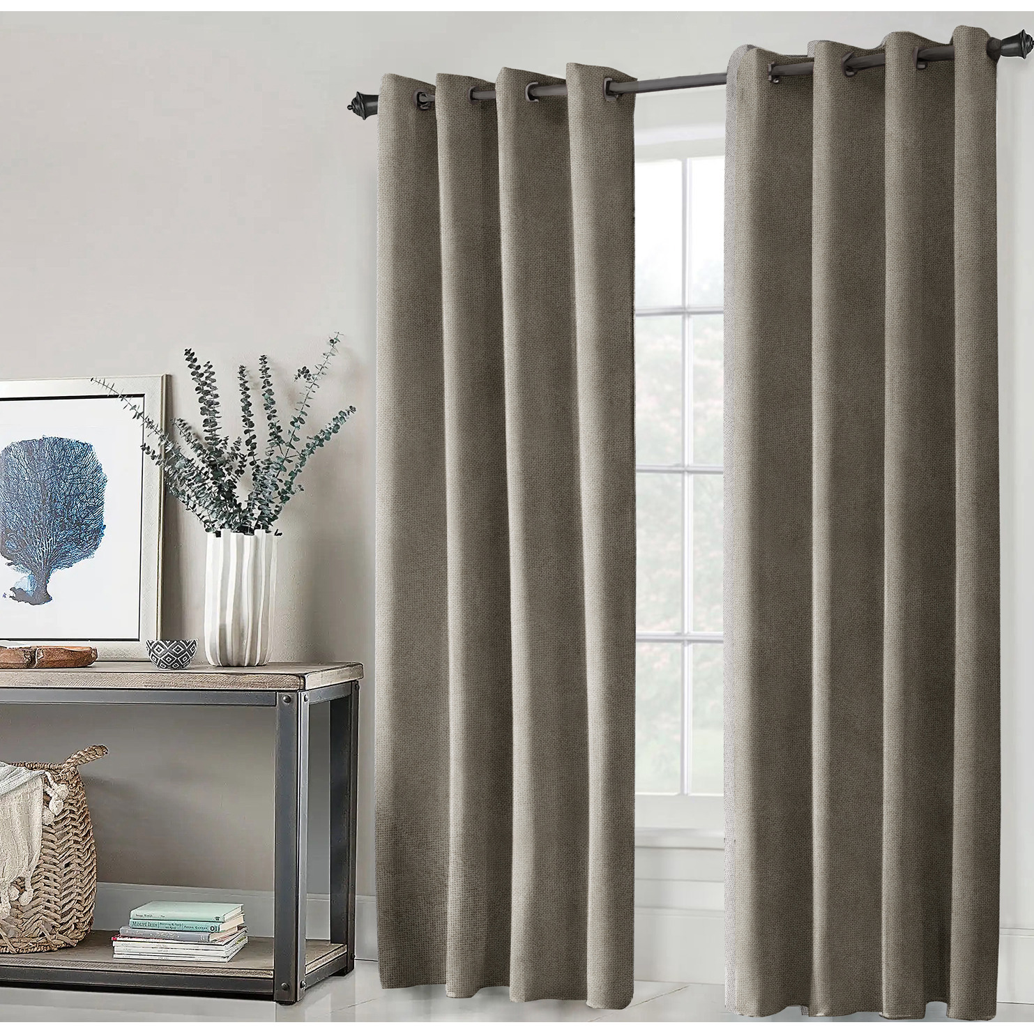 Faux suede panel