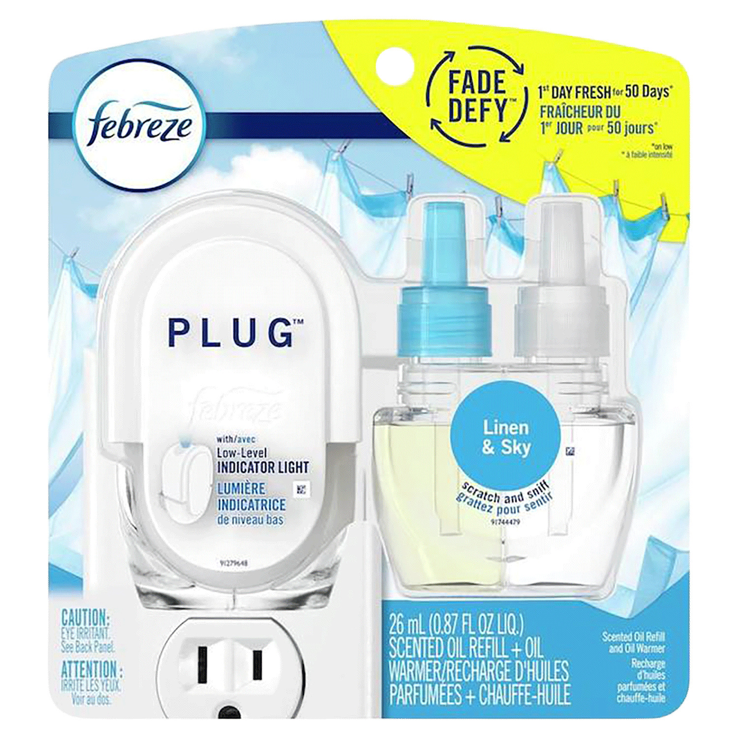 Febreze - Plug starter kit, Linen & sky