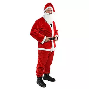 Felt Santa Claus suit, 5 pieces, one size