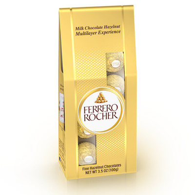 Ferrero Rocher - Chocolats au lait fins aux noisettes, 100g