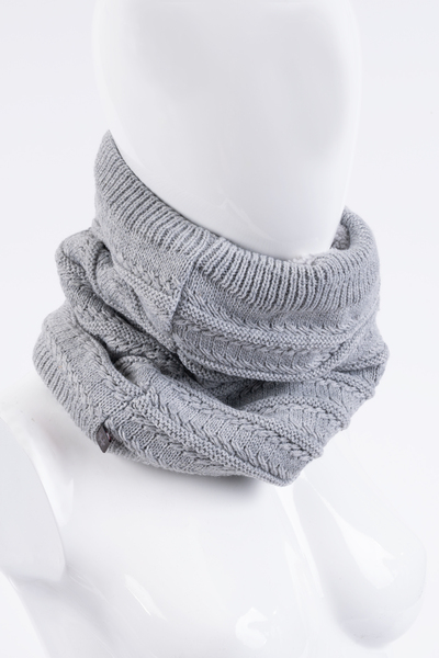 Fleece lined knit neck warmer