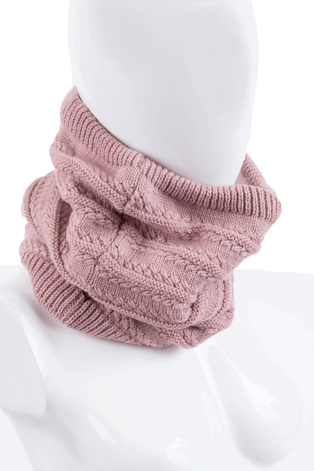 Fleece lined knit neck warmer