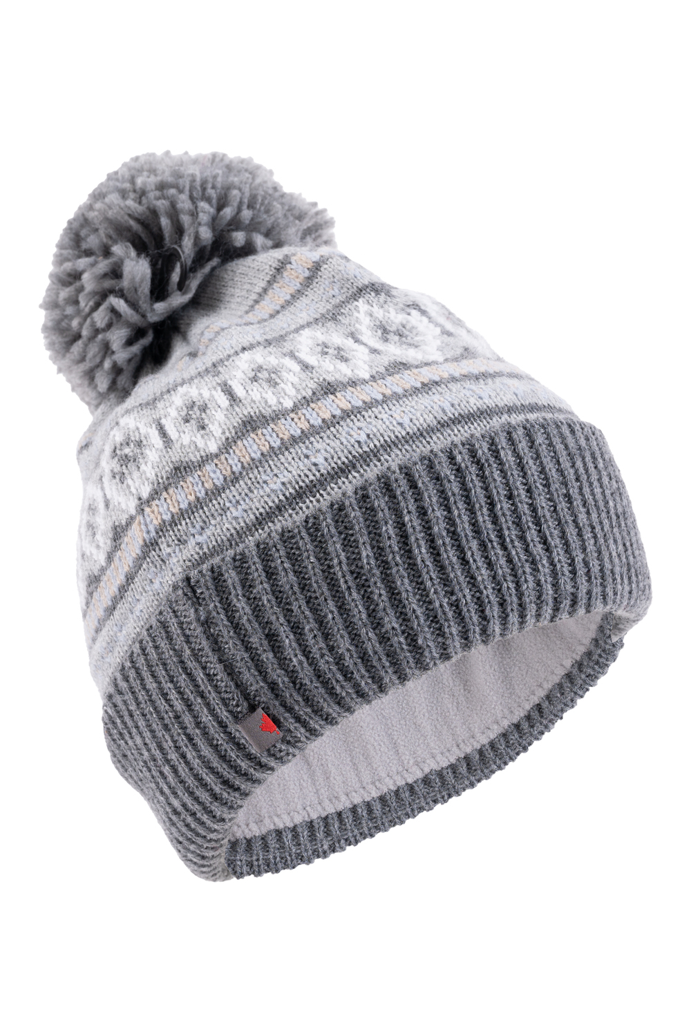 Fleece-lined knitted tuque - Fair isle