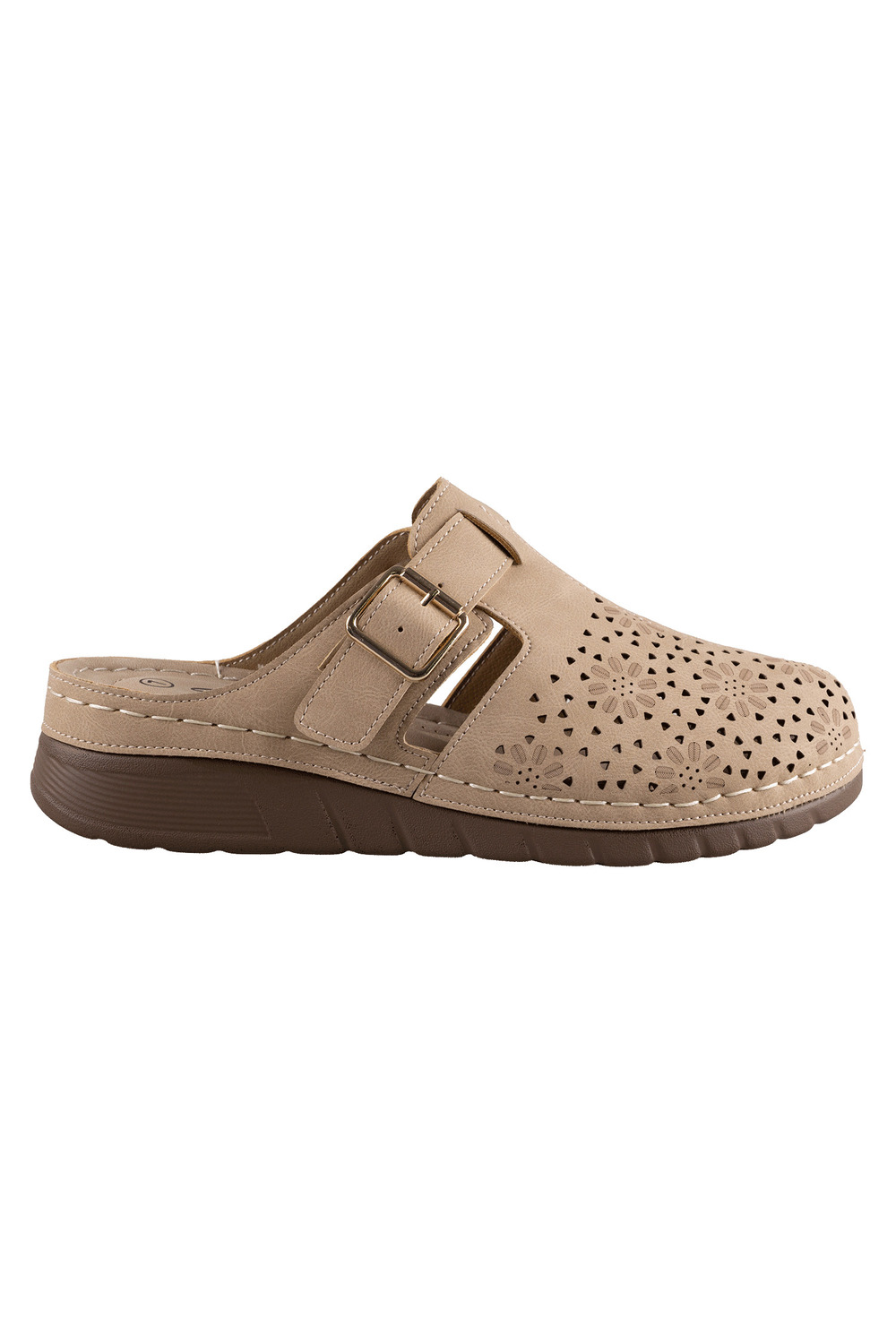 Floral cutout comfort clogs