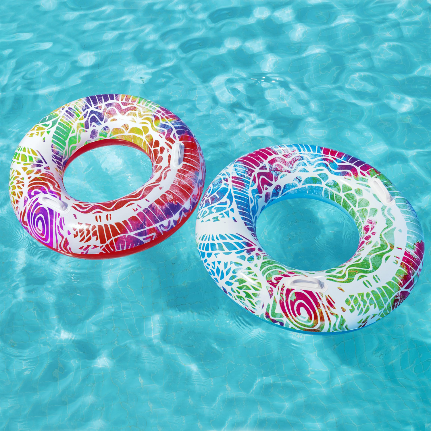 Flotteur de piscine gonflable en vinyle - Anneau rose 36. Colour: fuschia, Fr