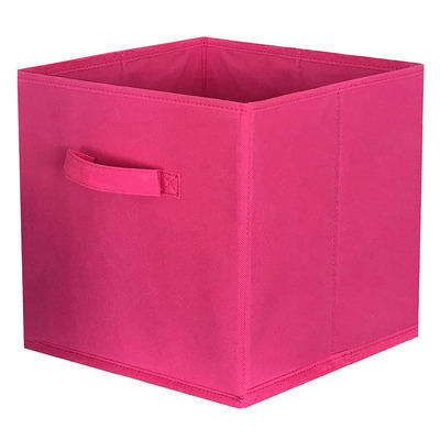 Foldable fabric storage cube