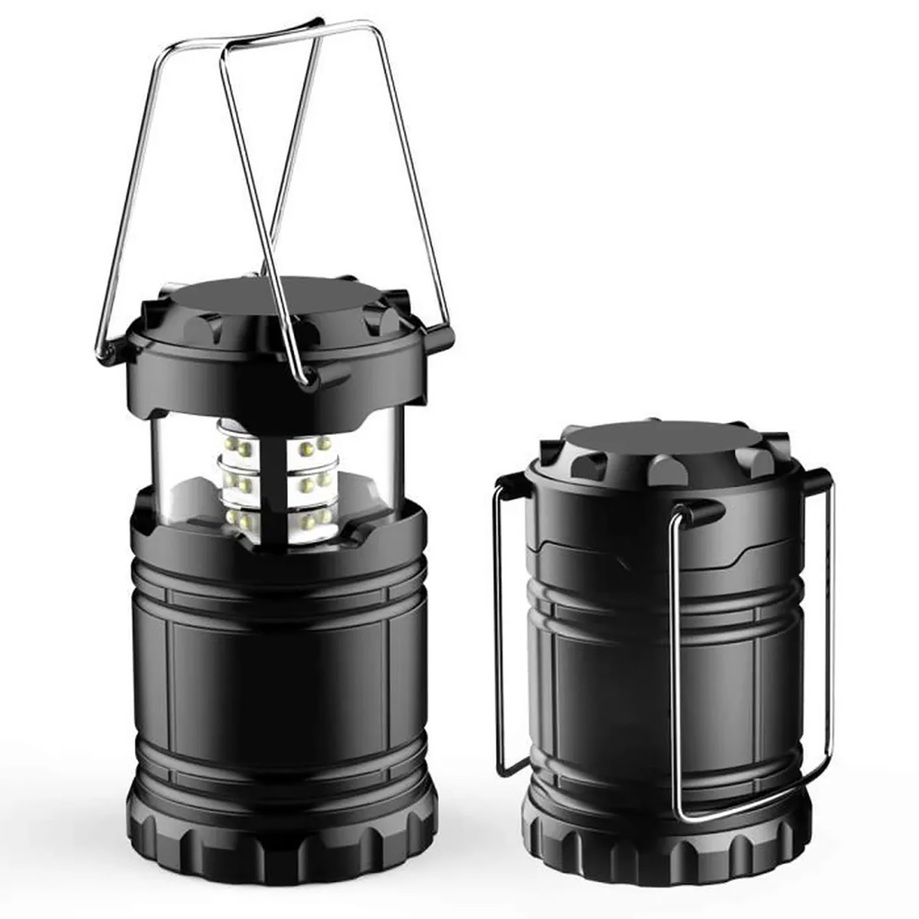 Foldable LED camping lantern - Black