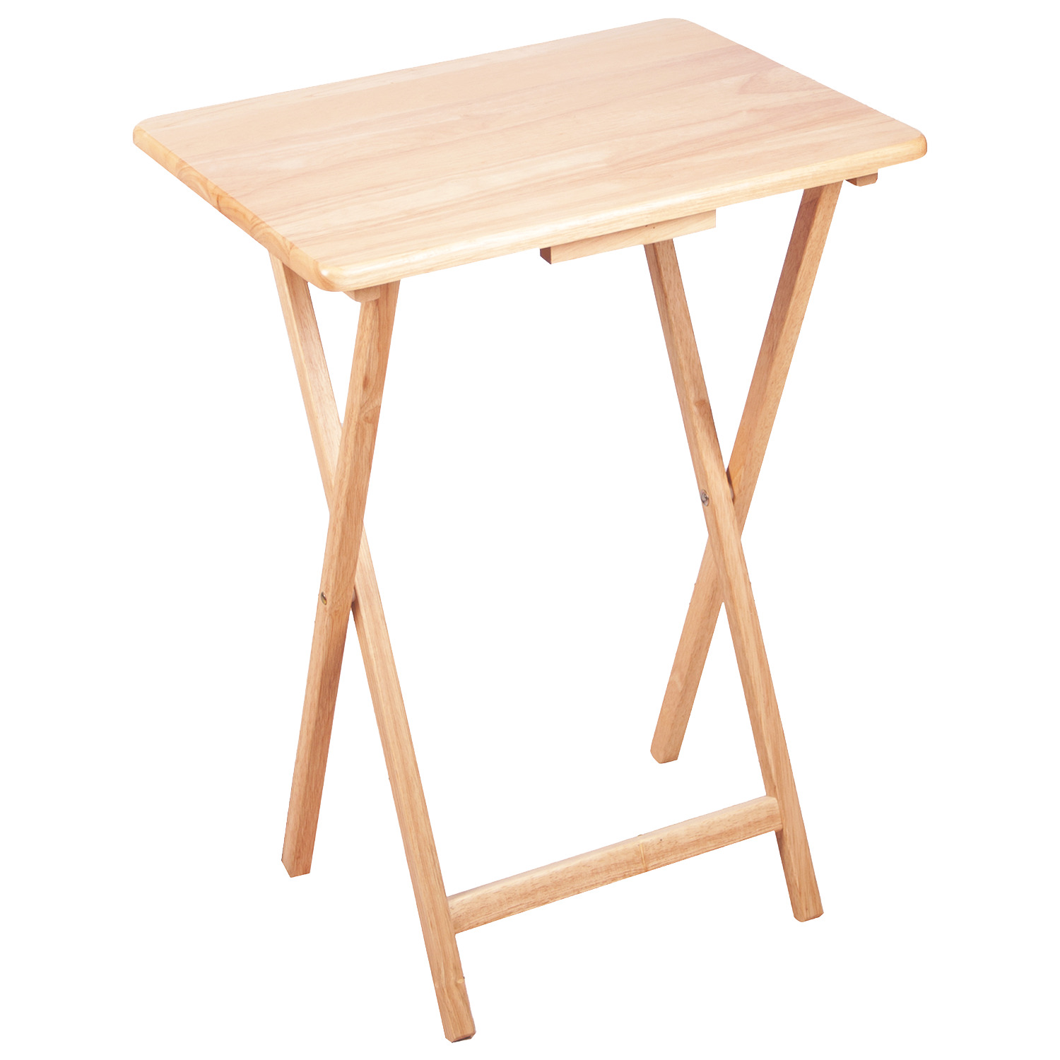 Foldable wood side table
