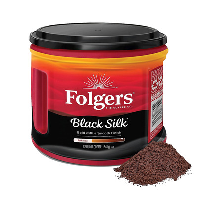 Folgers - Black Silk dark roast ground coffee, 641g