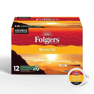Folgers - Capsules K-Cup - Café du matin de torréfaction légère, paq. de 12