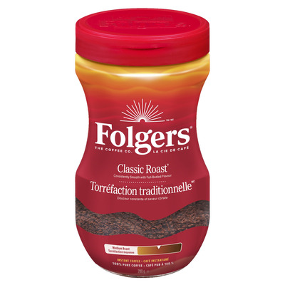 Folgers - Classic Roast instant coffee, 200g