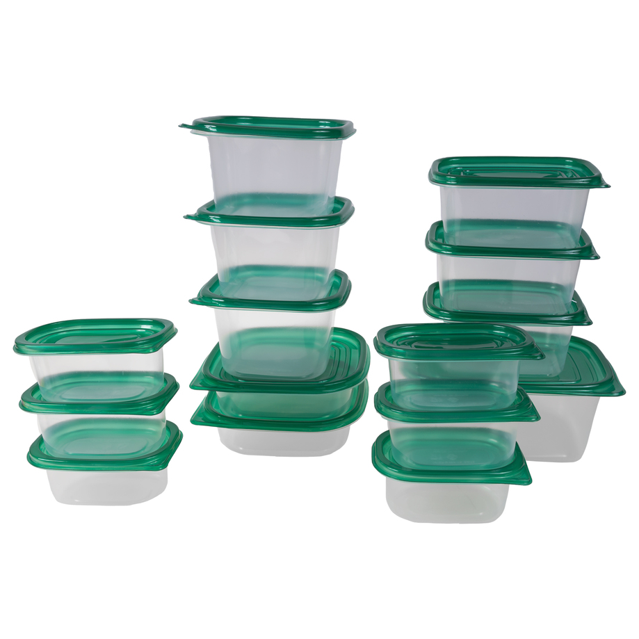 Fresh Seal food container set, 30pcs, green. Colour: green