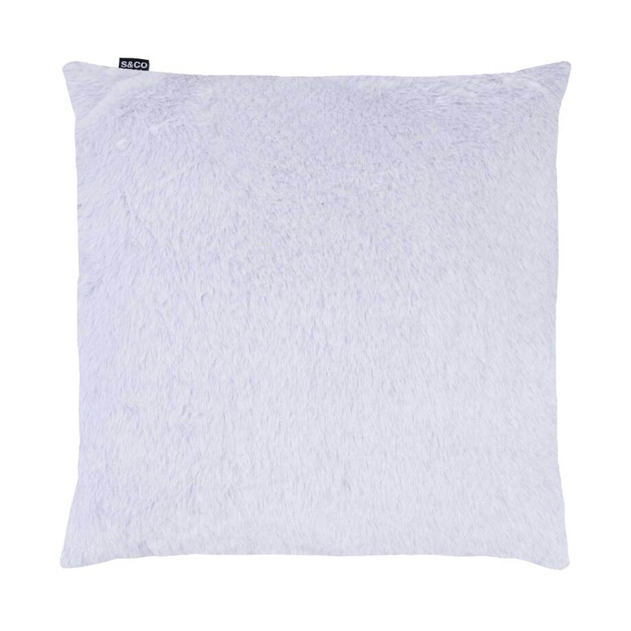 Frosted faux fur decorative cushion, 18