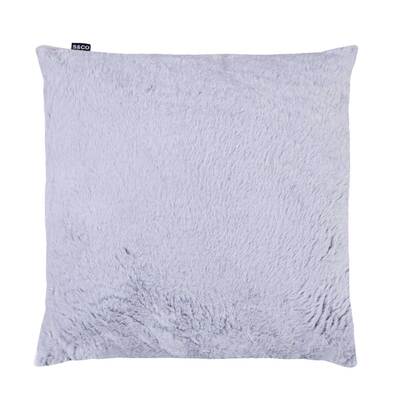 Frosted faux fur decorative cushion, 18"x18" - Blue frost
