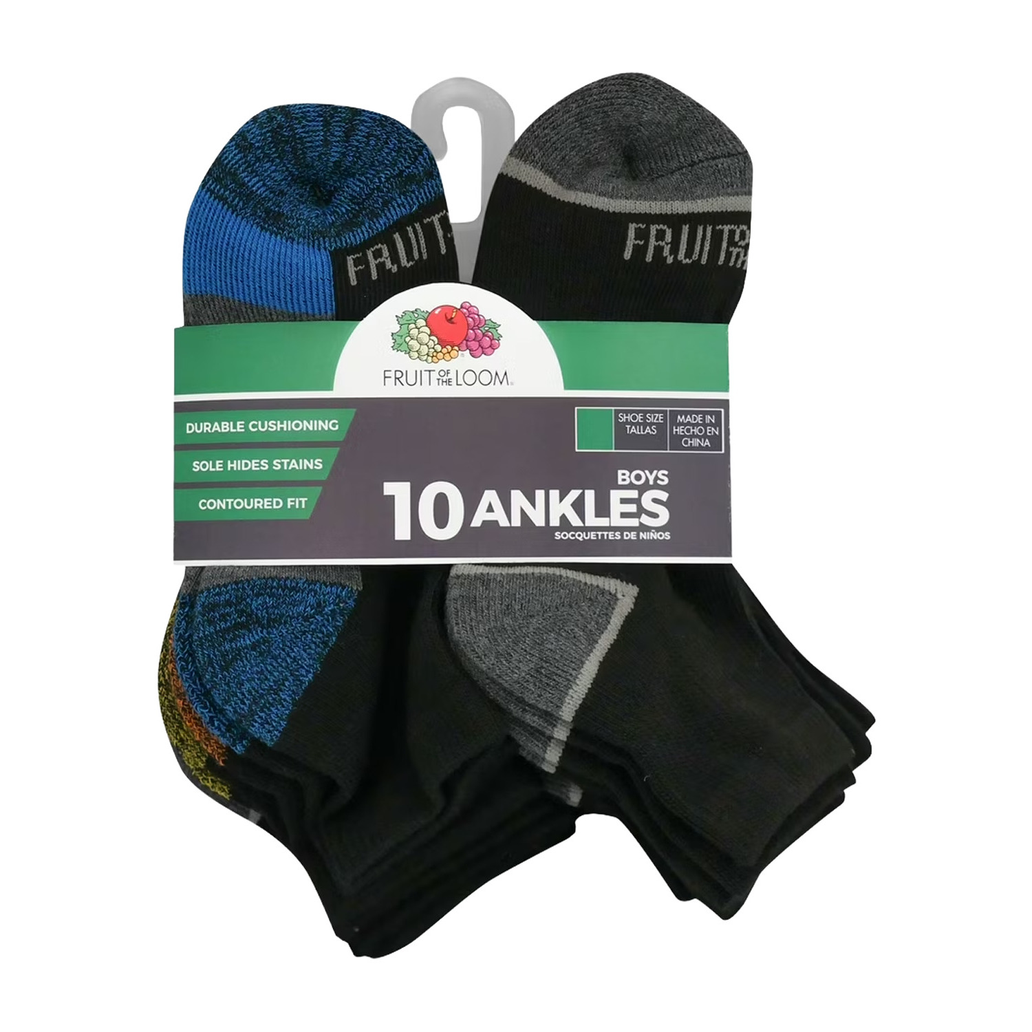 Fruit of the Loom - Chaussettes courtes, 10 paires