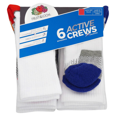 Fruit of the Loom - Chaussettes de sport, 6 paires