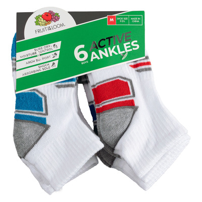 Fruit of the Loom - Chaussettes de sport pour b&eacute;b&eacute;, 6 paires