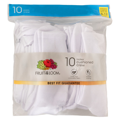 Fruit of the Loom - Chaussettes hautes rembour&eacute;es, 10 paires