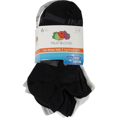Fruit of the Loom - Chaussettes invisibles, 6 paires