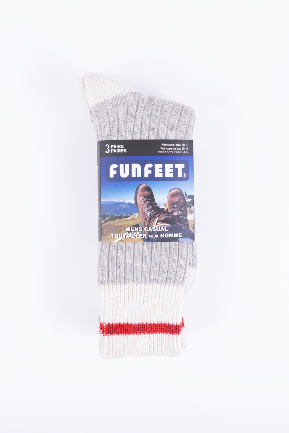 FunFeet - Chaussettes tout-aller en laine mélangée, 3 paires