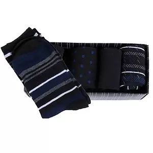 Gift box of 5 patterned dress socks