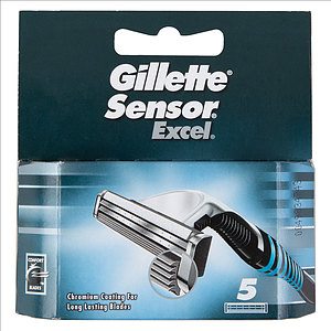 Gillette Sensor Excel - Lames de rechange pour rasoir, paq. de 5