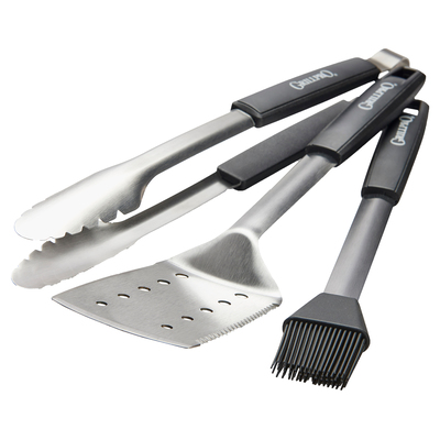 GrillPro - Ens. d'outils de barbecue en acier inoxydable de luxe - 3 pcs