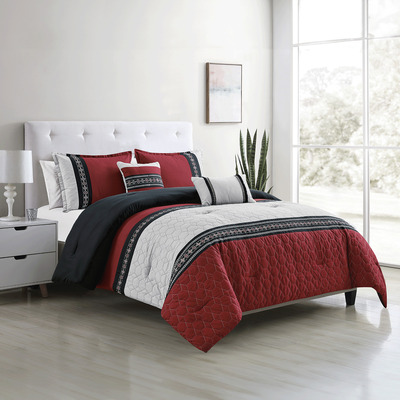 HADLEY - Oversized and overfilled comforter set with decorative cushions