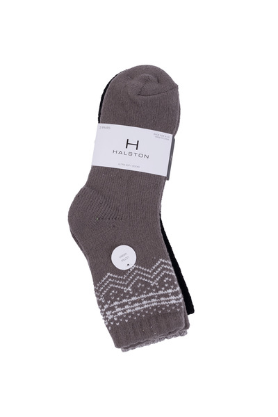 Halston - Ultra soft socks - boot socks - Fair Isle