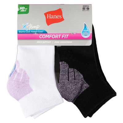 Hanes - Comfort Fit - Chaussettes courtes, 10 paires