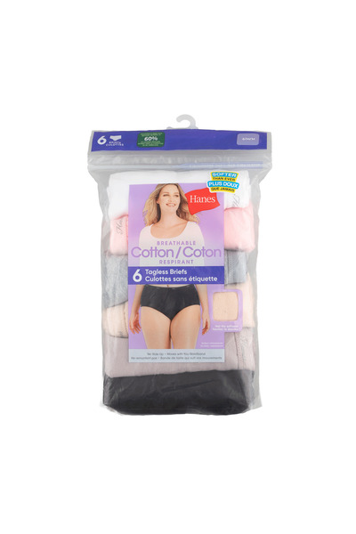 Hanes - Culottes en coton, paq. 6