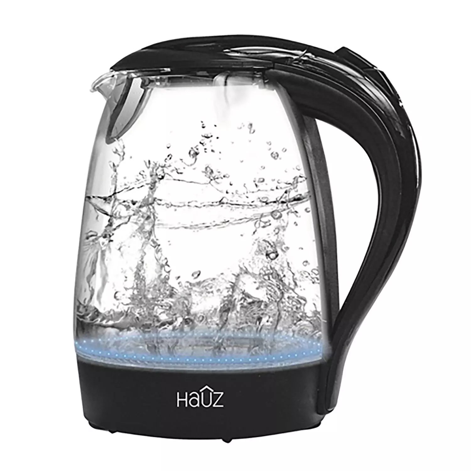 Hauz Basics - Illuminating glass kettle, 1.7L, black