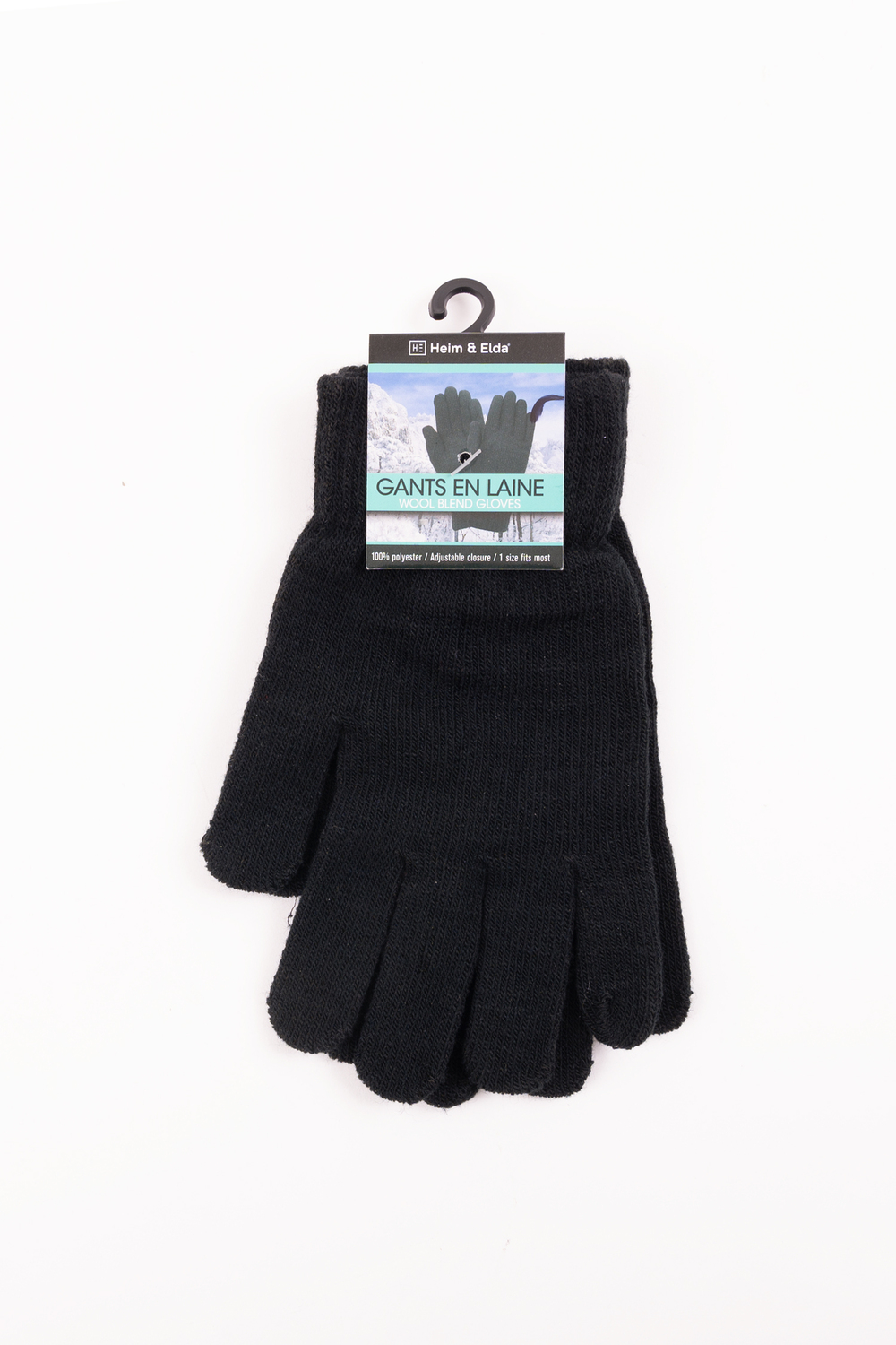 Heim & Elda - Wool blend magic gloves - Black