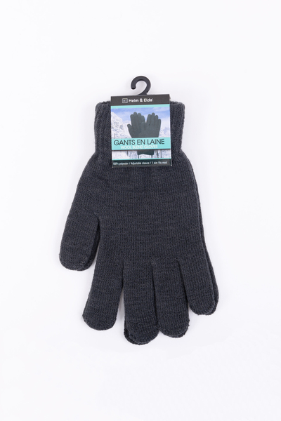 Heim & Elda - Wool blend magic gloves - Charcoal