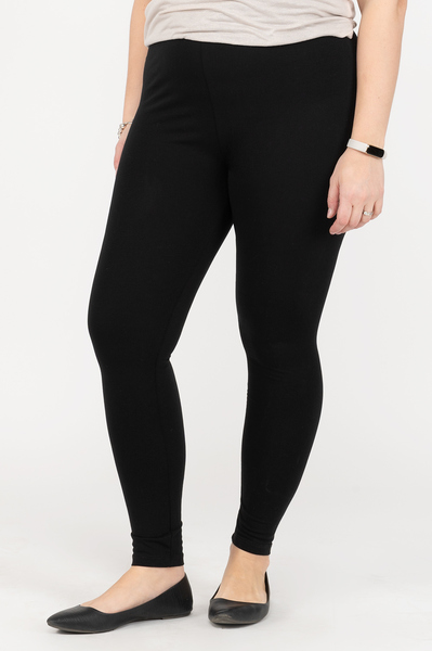 High-waisted leggings - Black - Plus Size