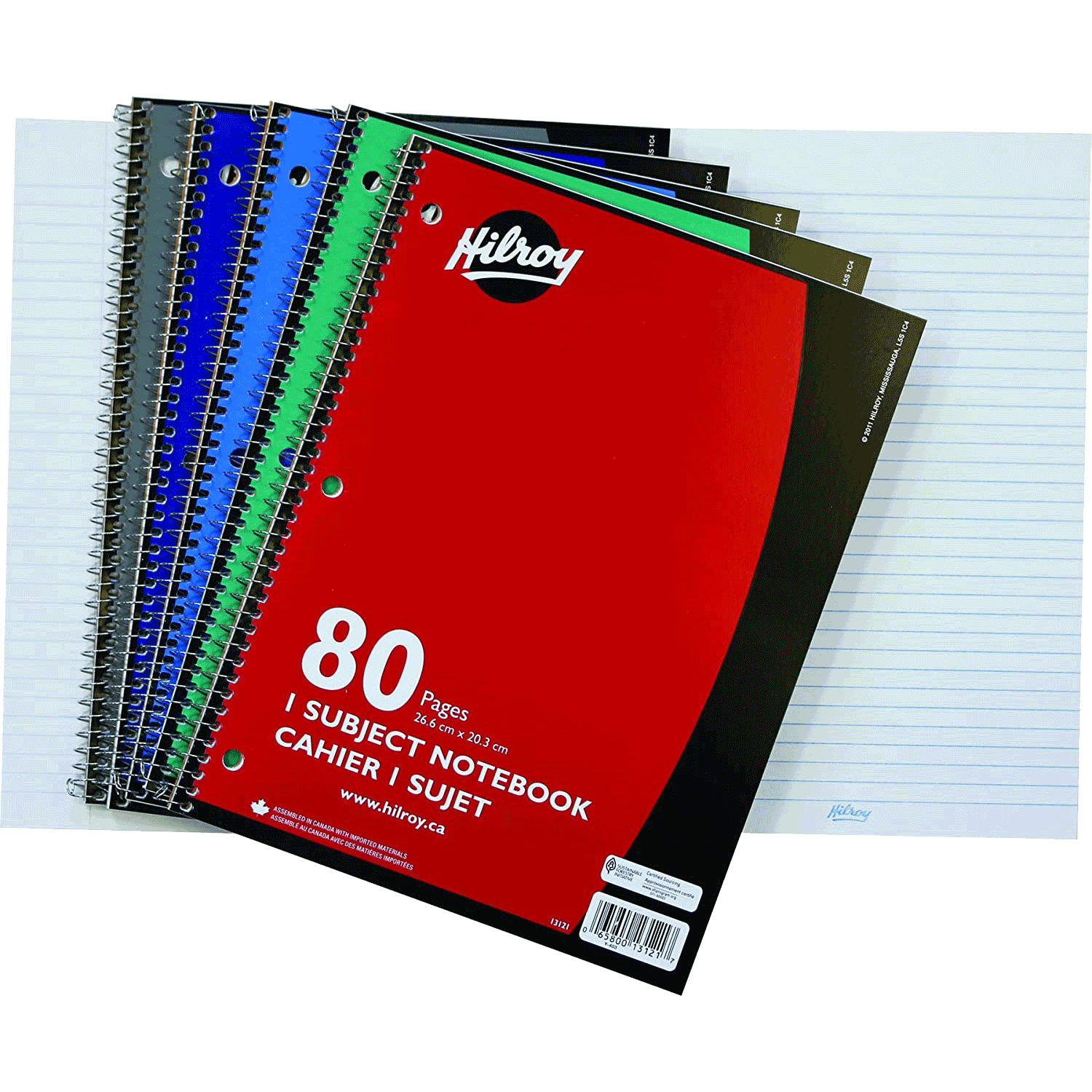 Hilroy - 1 subject spiral notebook, 80 pages