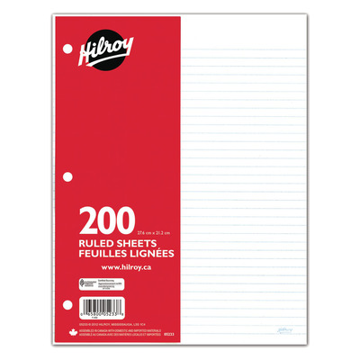 Hilroy - 200 ruled sheets