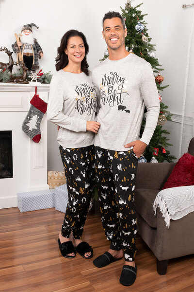 His & Hers matching PJ sets - Merry & Bright