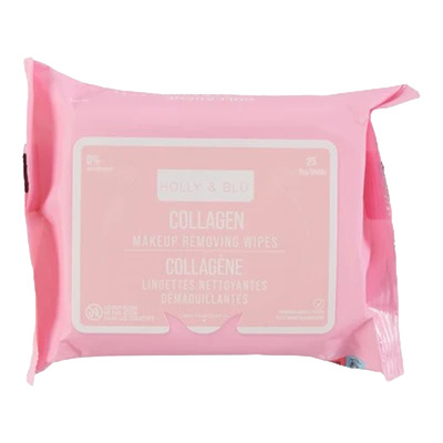 Holly & Bl&uuml; - Makeup removing wipes with collagen, Pk. of 25