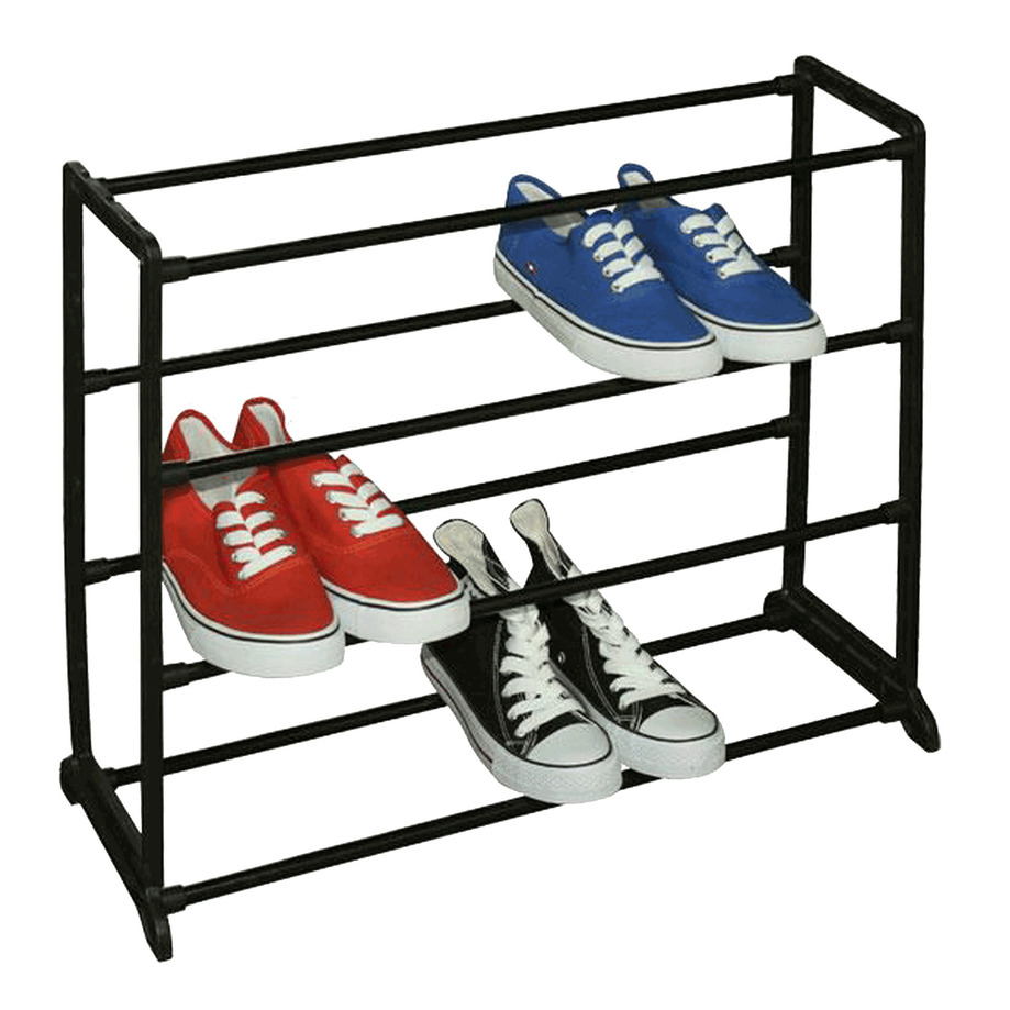Home Basics - Étagère à souliers polyvalente en métal - 12 paires