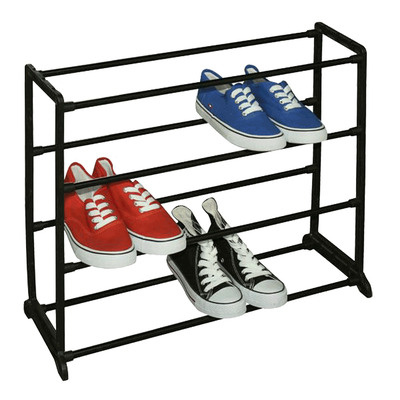 Home Basics - Étagère à souliers polyvalente en métal - 12 paires