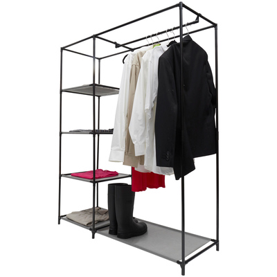 Home Basics - Freestanding garment rack with shelves