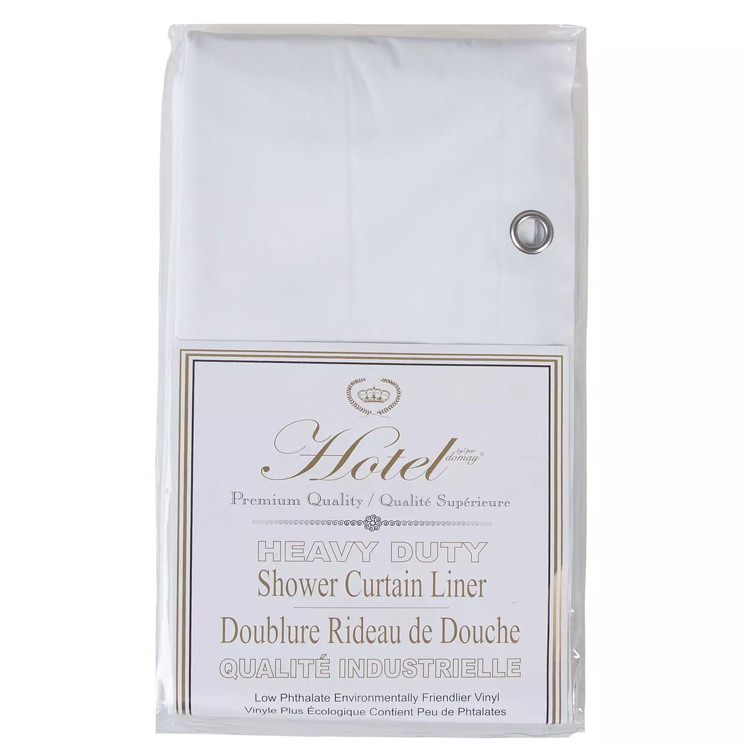 Hotel by Domay - Shower curtain liner, heavy duty, 70"x71", white