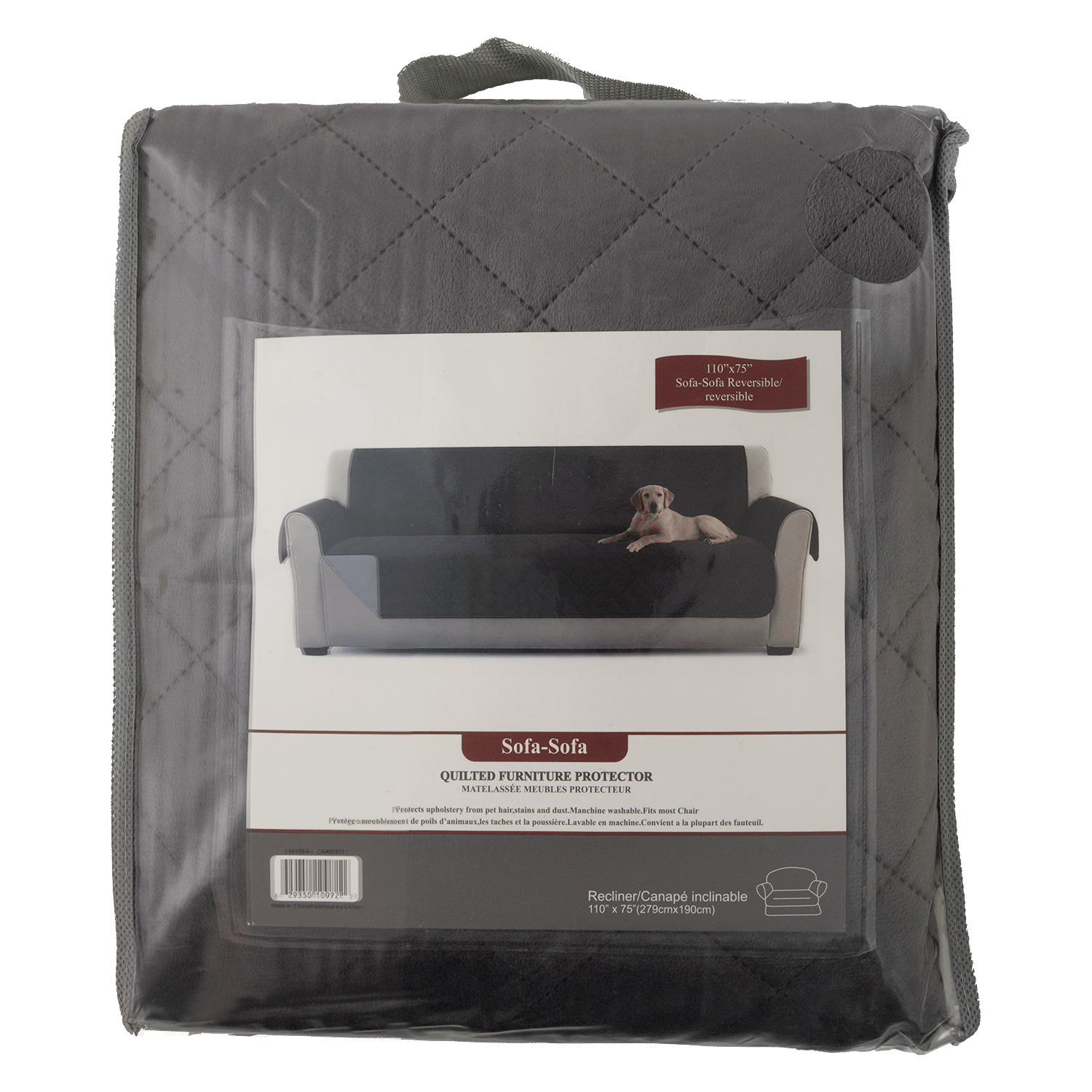 Housse matelassé pour sofa réversible
