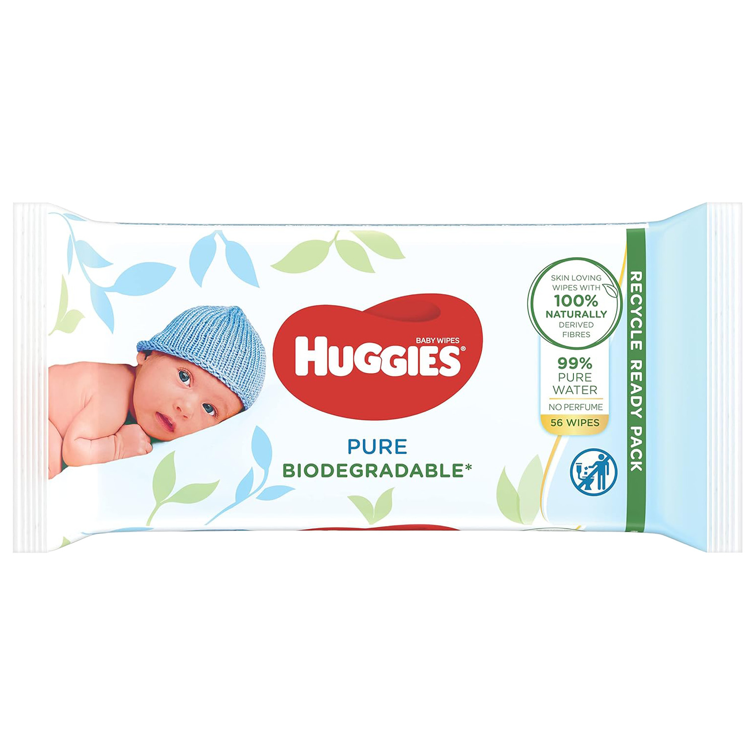 Huggies - Pure Biodegradable baby wipes, pk. of 56