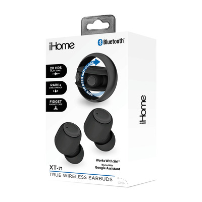 iHome - Véritables écouteurs sans fil avec étui de chargement magnétique fidget