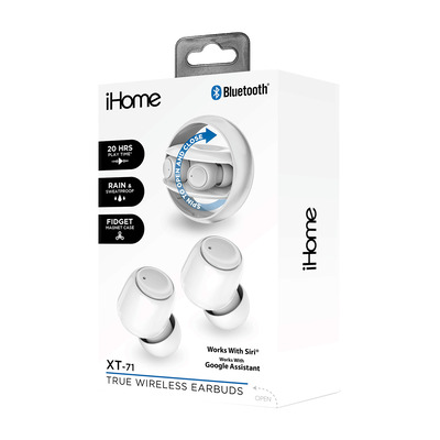 iHome - Véritables écouteurs sans fil avec étui de chargement magnétique fidget